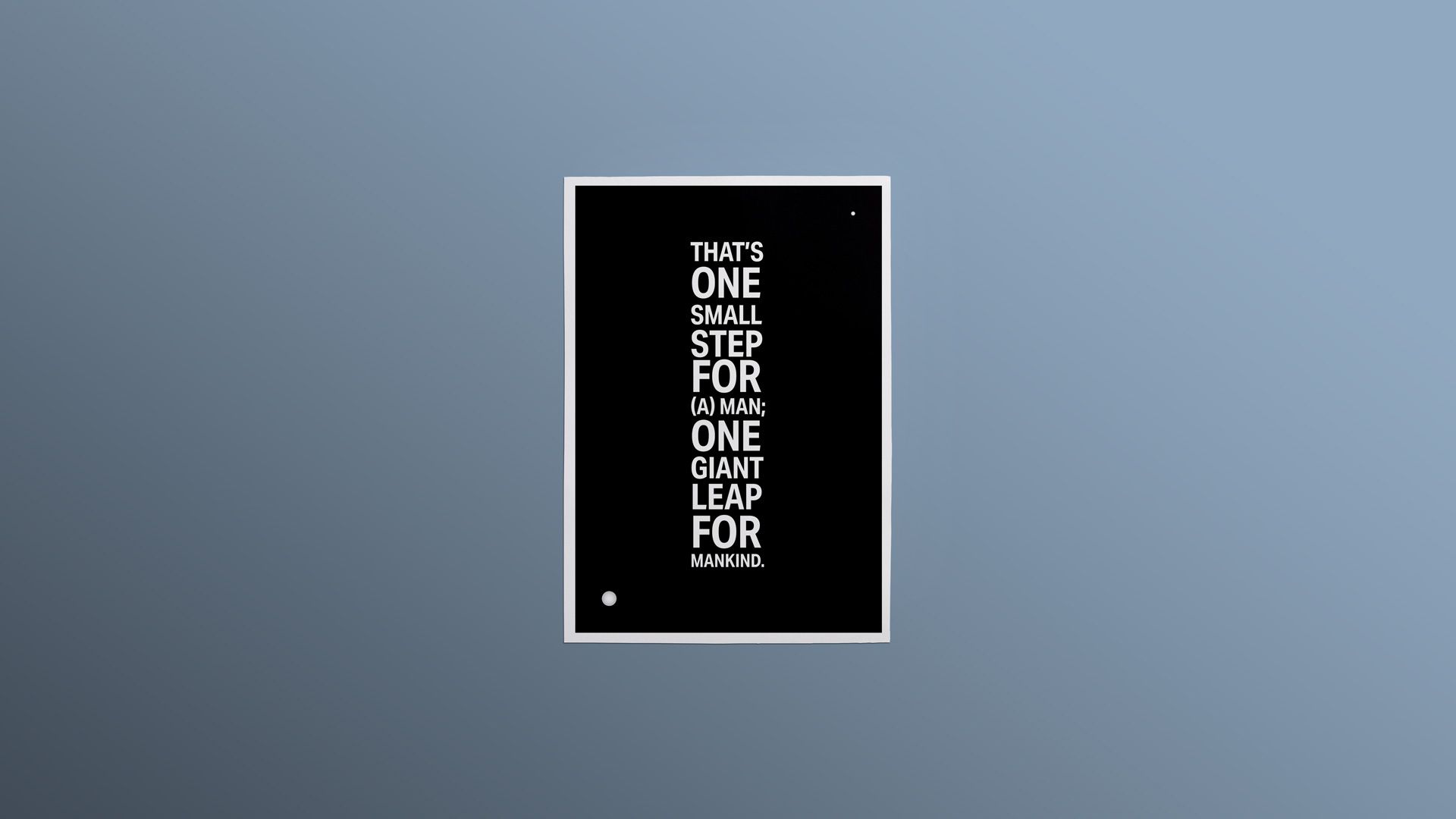 In One Giant Step, distance and size of Earth and Moon are scaled keeping the actual proportion. Yes, it's that far.